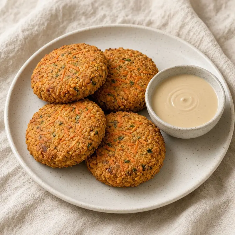 קציצות עדשים כתומות אפויות
