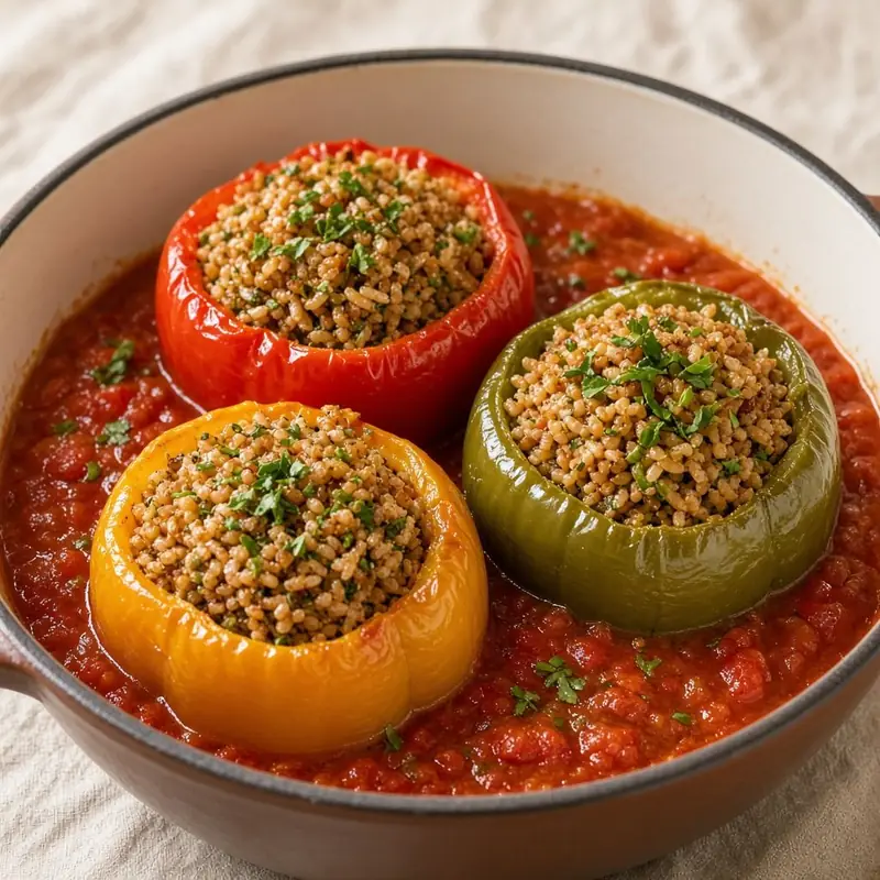 פלפלים ממולאים צמחוניים